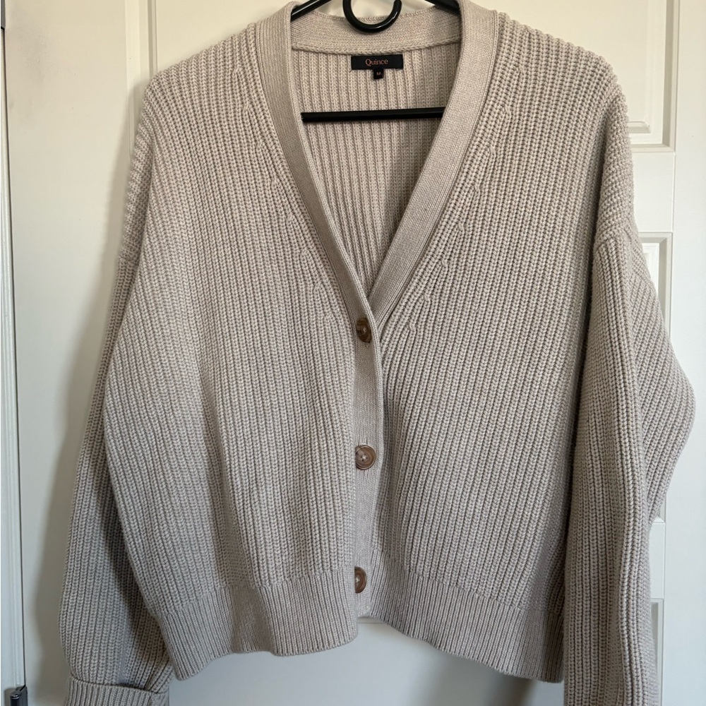 Quince Cream Cardigan Sweater